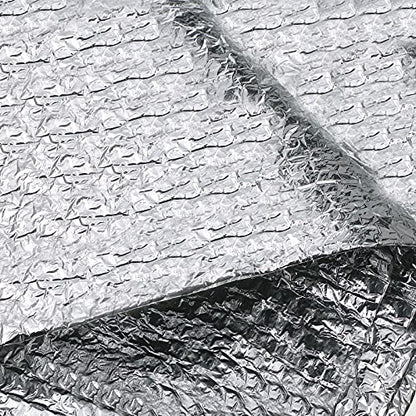 Frienda Rv Window Reflective Insulation Roll 35.8inch*10ft Double Aluminum Foil Heat Bubble Thermal Window Shade Door Cover Blackout for Garage Roof Travel Camper Skylight Shield - size: 35.8inch*10f