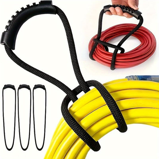 Storage Straps 15.7-inch (2-Pack) Extension Cord Organizer, Vacuum Hose Holder, Shop Storage, Air or Water Hose Organizer for your Home, Garage, Boat, RV and More Cable Straps (BLack, L（35.7inch）) - color: Black, size: L（35.7inch）