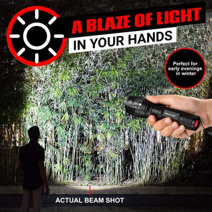 GearLight LED Flashlight Bright, Zoomable Tactical Flashlights with High Lumens and 5 Modes for Emergency and Outdoor Use -Camping Accessories -S1000 - S1000-1 Pack, (Batteries Included) - color: 1 Pack, (Batteries Included)
