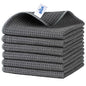 MR.SIGA Waffle Pattern Cleaning Cloths, Reusable Absorbent Microfiber Cleaning Cloths, Lint Free Microfiber Kitchen Towels, 6 Pack, Gray, 12.6 x 12.6 inch - color: Gray