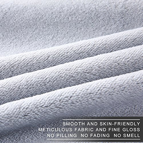 Polar Fleece Throw Blankets Travel Size for The Bed Extra Soft Brush Fabric Super Warm Sofa Throw Blanket 50" x 61"(Gray Travel) - color: Gray, size: Travel (50-Inch-by-61-Inch)