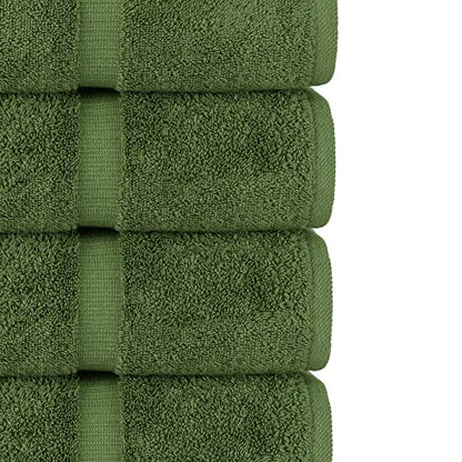 Chakir Turkish Linens 4 Piece Extra Large Bath Towels, 100% Cotton Luxury Turkish Towels for Bathroom, Soft Absorbent Bath Towels, 30 x 60 Inches, Moss - color: Moss