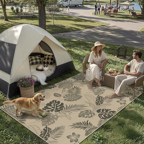 Easy Jute Rug Outdoor Indoor 6x9 Patio Mat Porch Light Brown Natural Non Slip Area Rug for Living Room Balcony Deck Camping Washable Textured Outside Carpet Doorway Backyard - color: Easy Jute | Light Brown, size: 6' x 9' (Rectangular)