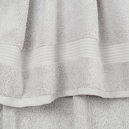 Cotton Paradise Towel Set of 6, 2 Bath Towels, 2 Hand Towels and 2 Washcloths Towels for Bathroom Sets, Platinium Grey - color: Silver Grey