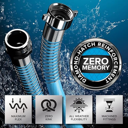 Camco EVOFlex 50-Ft RV Drinking Water Hose - Features Extra Flexible Design w/Stainless Steel Strain Relief Ends - Lead-Free, BPA-Free and Phthalate-Free - 5/8” Inside Diameter (22596) (Pack of 3) - size: 50-Foot (Pack of 3), style: Durable PVC
