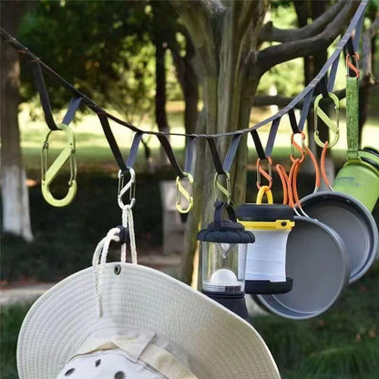 2PCS Outdoor Portable Camping Hanging Rope Portable Tent Lightweight Shoulder Strap Tent Hanging Multifunctional Trekking Rope Campsite Storage Crossbody Strap