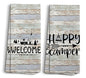 Happy Camper Hand Towels, Camper Gifts, RV Accessories for Inside Fun, Camping Gifts for Women Men, Welcome to Our Rolling Estate Kitchen Towels Dish Towels, Set of 2,16x24 - color: Rv Tent-1