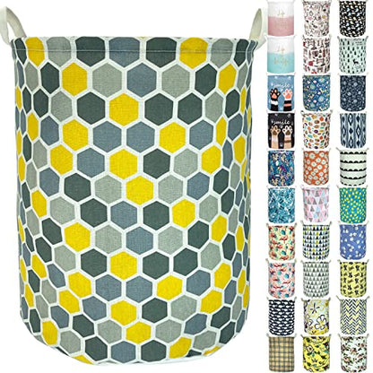 Merdes 19.7’’ Waterproof Foldable Laundry Hamper, Dirty Clothes Laundry Basket, Linen Bin Storage Organizer for Toy Collection (Honeycomb) - color: Honeycomb