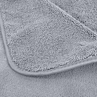 POLYTE Quick Dry Lint Free Microfiber Bath Sheet, 35 x 70 in, Pack of 2 (Gray) - color: Gray