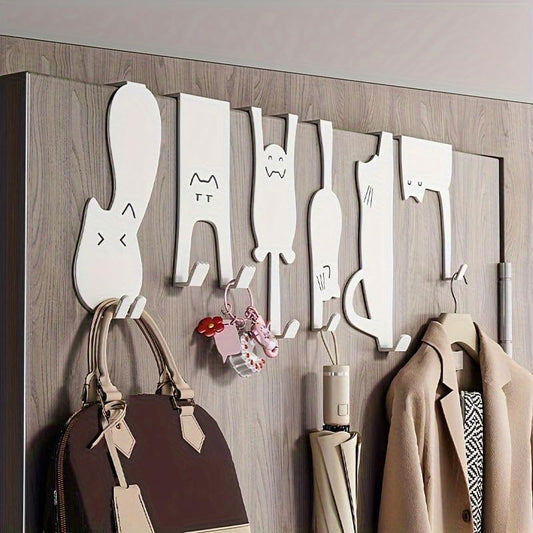 Over The Door Hooks Hangers Towel Rack Coat Key Holder Decor for Office Camper Home Storage New Year Gift Decorations - color: F