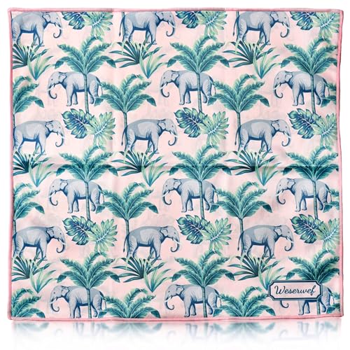 WESERWEF Design Microfiber Glasses Cleaning Cloth – Premium Cleaning Cloth for Eyeglasses, Screens, Tablets, Cameras & Lenses, 12" x 12", Ultra-Soft & Scratch-Free (Elephant) - color: elephant