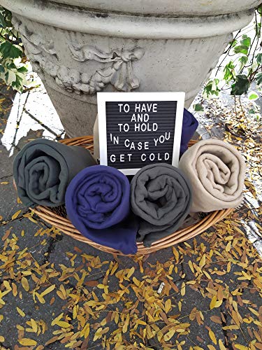 (24 Pack) Bulk Fleece 50x60 Throw Blankets for Wedding Favors, Homeless Women, Men, Homes, Bed, Sofa, Couch, Office, Pet Blankets, Travel | Soft Warm Lightweight Throw Blankets in Bulk (Navy) - color: Navy Blue