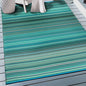 Rugshop Contemporary Stripe Reversible Crease-Free Waterproof Premium Recycled Plastic Outdoor Rugs for Patio,Backyard,RV,Deck,Picnic,Trailer,Beach,Camping Blue 3' x 5' - size: 3'4" x 5' (Rectangular)