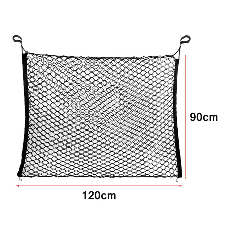 Car Dog Barrier Net for Volvo XC60 2. Gen (SPA), Dual Layer Trunk Cargo Net Backseat Divider with Hook Safety Mesh Pet Guard Storage Bag