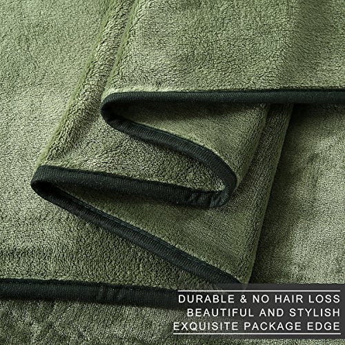 Polar Fleece Blankets Travel Size for The Bed Extra Soft Brush Fabric Super Warm Sofa Blanket 50" x 61"(Green Travel) - color: Green, size: Travel (50-Inch-by-61-Inch)