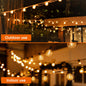 addlon 50FT LED Outdoor String Lights, G40 Globe Patio Lights Dimmable with 27 Shatterproof Bulbs for Backyard Patio House Balcony Party Decor - size: 50FT(25 Sockets)