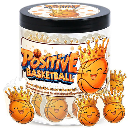 Positive Basketball Jar With 60 Affirmation Cards, Emotional Support Basketball, Basketball Gift For Teen Boys Girls And Men, Coach, Stocking Stuffers For Teen Boys - color: Positive Basketball