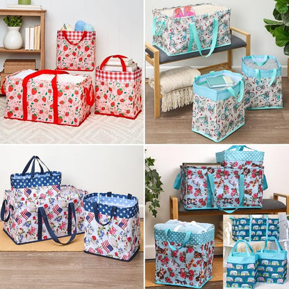 The Lakeside Collection 3-Pc. Everyday Storage Bin Sets - Camper, Blue