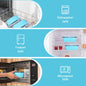 Kifmurase 8 Pack Food Storage Containers with Lid, Silicone Foldable Rectangle Round Food Prep Containers Bowl, Stacking Camper Lunch Box for Leftovers Meals, Microwave Dishwasher Safe