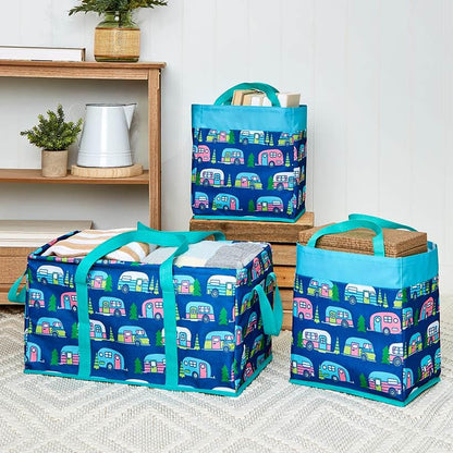 The Lakeside Collection 3-Pc. Everyday Storage Bin Sets - Camper, Blue
