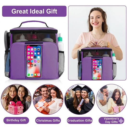 BAIMAY Travel Toiletry Bag for Women, Large Makeup Organizer for Full-Sized Toiletries Gifts for Women-Purple - color: Purple